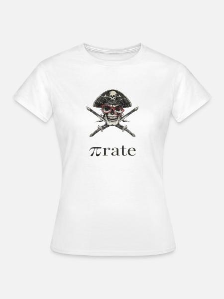 nerd pirate with glasses - Frauen T-Shirt - Weiß