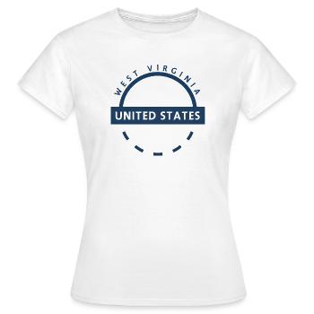 Wappen des Bundesstaates West Virginia - Frauen T-Shirt - Weiß - Vorne - AI Model Female 172 dark (172cm)