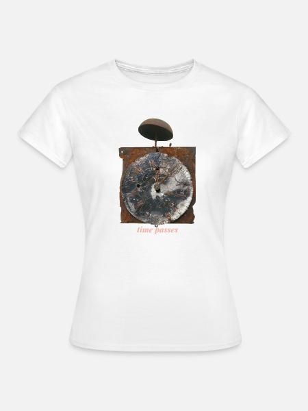 Rostige Uhr Zeit vergeht - Frauen T-Shirt - Weiß