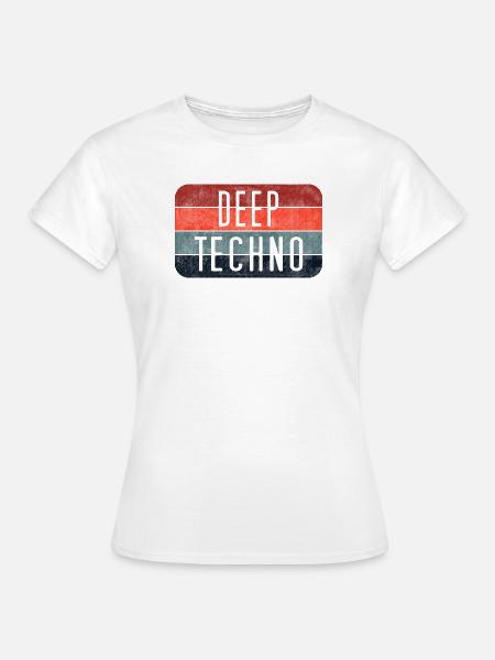 Tiefe Techno-Gradienten-Streifen - Frauen T-Shirt - Weiß