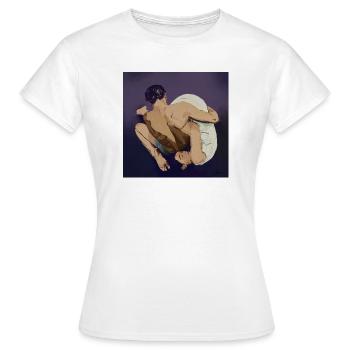 Étreinte contemporaine - T-shirt Femme - blanc - Devant - AI Model Female 172 dark (172cm)