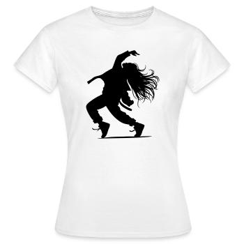 B-Girl Silhouette – Breakdance Groove - T-shirt Femme - blanc - Devant - AI Model Female 172 dark (172cm)
