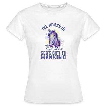 Horse Lover Fan Design - My Spirit Animal - Women's T-Shirt - white - Front - AI Model Female 172 dark (172cm)