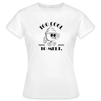 Trop froid pour fondre - Design de crème glacée rétro - T-shirt Femme - blanc - Devant - AI Model Female 172 dark (172cm)