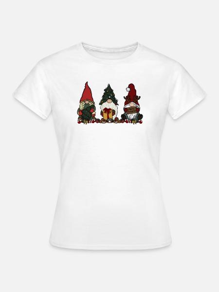 Wichtel Weihnachten - Frauen T-Shirt - Weiß