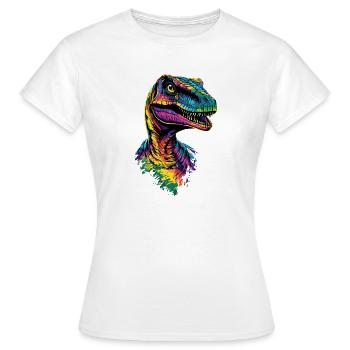 Raptor Velociraptor Dinosaurier Dino Raptoren - Frauen T-Shirt - Weiß - Vorne - AI Model Female 172 dark (172cm)