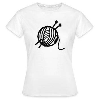 Pelote de laine - T-shirt Femme - blanc - Devant - AI Model Female 172 dark (172cm)