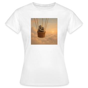 Skybound Whispers Étreinte - T-shirt Femme - blanc - Devant - AI Model Female 172 dark (172cm)