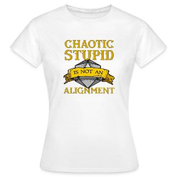 Alignement chaotique et stupide - T-shirt Femme - blanc - Devant - AI Model Female 172 dark (172cm)