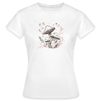 champignon, ramasseur de champignons, cueillette - T-shirt Femme - blanc - Devant - AI Model Female 172 dark (172cm)