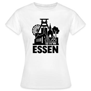 Région d’Essen Ruhr - T-shirt Femme - blanc - Devant - AI Model Female 172 dark (172cm)