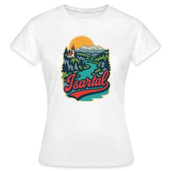 Vallée de l’Isar en Haute-Bavière - T-shirt Femme - blanc - Devant - AI Model Female 172 dark (172cm)