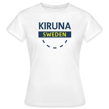 Kiruna Arktis Emblem - Frauen T-Shirt - Weiß - Vorne - AI Model Female 172 dark (172cm)