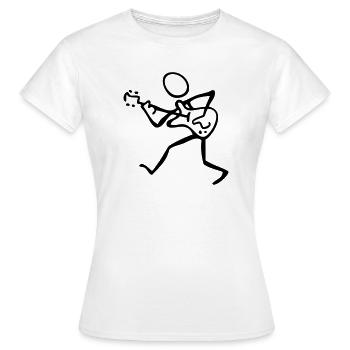 guitariste - T-shirt Femme - blanc - Devant - AI Model Female 172 dark (172cm)