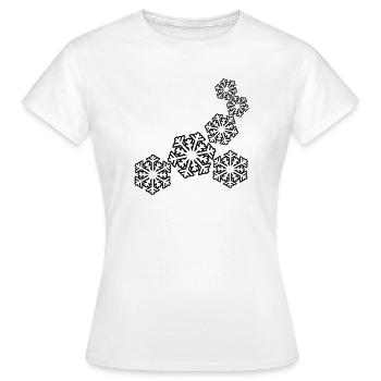 Flocons - T-shirt Femme - blanc - Devant - AI Model Female 172 dark (172cm)
