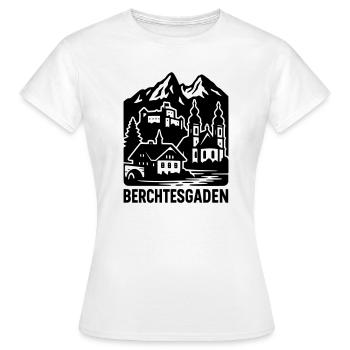 Silhouette de Berchtesgaden Point de repère - T-shirt Femme - blanc - Devant - AI Model Female 172 dark (172cm)