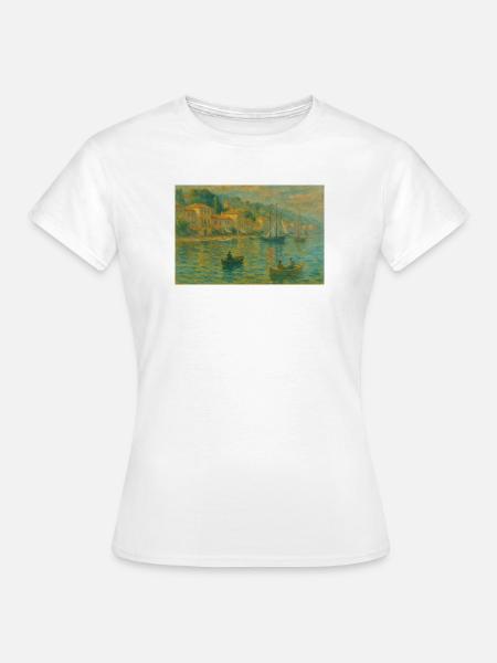 Hafenimpression Abendlicht - Frauen T-Shirt - Weiß