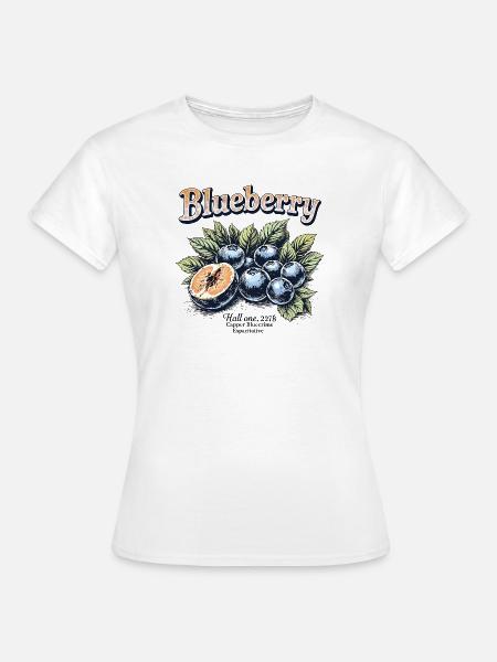 Vintage Blaubeeren - Frauen T-Shirt - Weiß