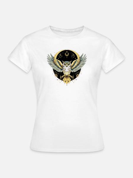 Boho Eule - Frauen T-Shirt - Weiß