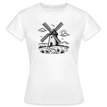 Moulin à vent - T-shirt Femme - blanc - Devant - AI Model Female 172 dark (172cm)