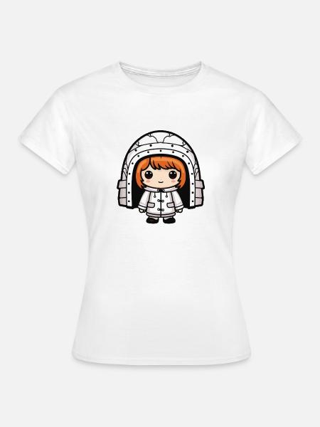 Winter Eskimo Iglu Comic - Frauen T-Shirt - Weiß