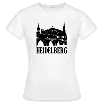 Heidelberg Silhouette - T-shirt Femme - blanc - Devant - AI Model Female 172 dark (172cm)