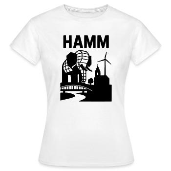 Monument de Hamm Westphalie - T-shirt Femme - blanc - Devant - AI Model Female 172 dark (172cm)