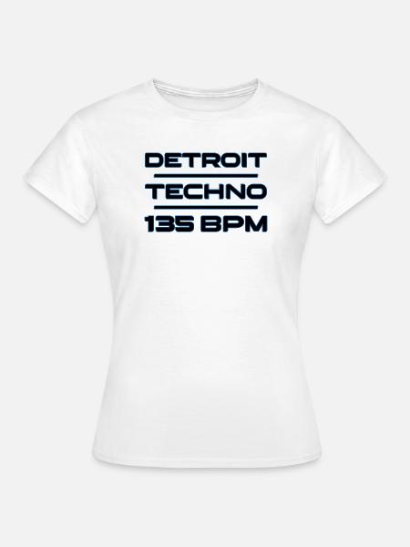 Detroit Techno 135 BPM - Frauen T-Shirt - Weiß