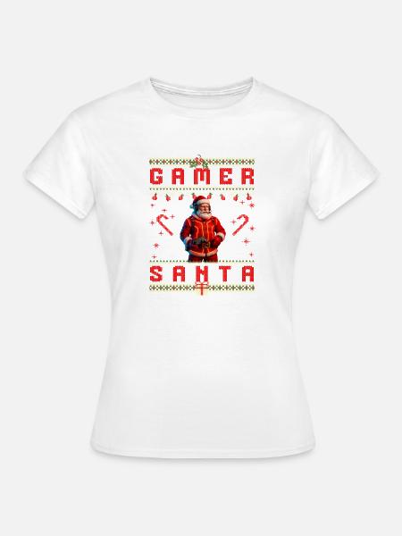 Gamer Santa - Frauen T-Shirt - Weiß