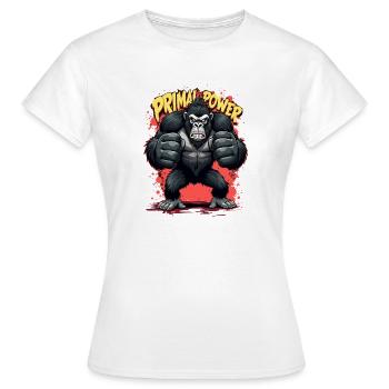 Primal Power Gorila Print - Women's T-Shirt - white - Front - AI Model Female 172 dark (172cm)