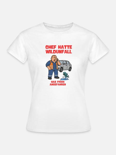 Autounfall Chef Cartoon Rettungsszene - Frauen T-Shirt - Weiß