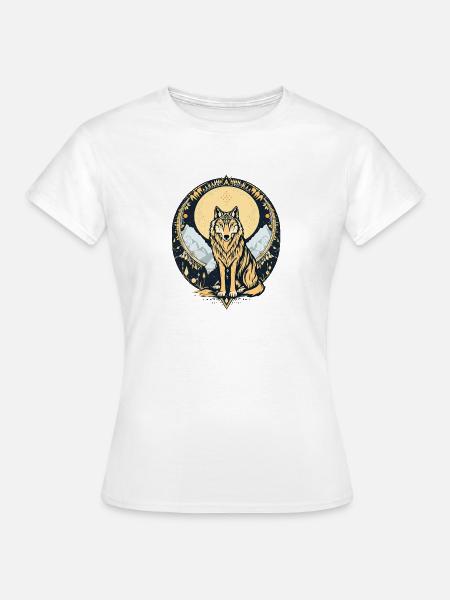 Boho Wolf - Frauen T-Shirt - Weiß