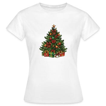 Tanne Xmas Weihnachten - Frauen T-Shirt - Weiß - Vorne - AI Model Female 172 dark (172cm)
