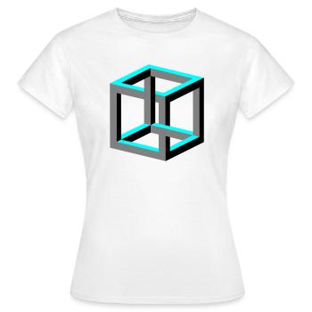 Cube - T-shirt Femme - blanc - Devant - AI Model Female 172 dark (172cm)