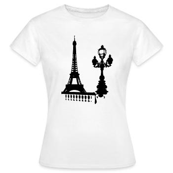 Paris - Women's T-Shirt - white - Front - AI Model Female 172 dark (172cm)