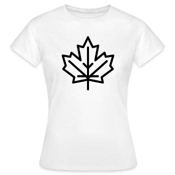 maple leaf - Women's T-Shirt - white - Front - AI Model Female 172 dark (172cm)