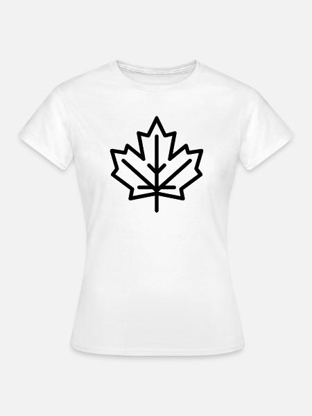 Ahornblatt - Frauen T-Shirt - Weiß