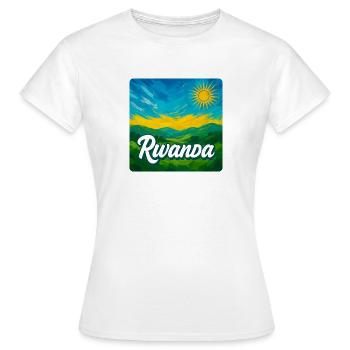 Ruanda – Die grüne Schönheit Afrikas - Frauen T-Shirt - Weiß - Vorne - AI Model Female 172 dark (172cm)