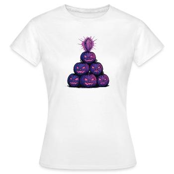 Herbstlicher Halloween-Spuk - Frauen T-Shirt - Weiß - Vorne - AI Model Female 172 dark (172cm)