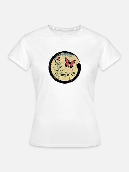 Japanese Butterfly - Frauen T-Shirt - Weiß