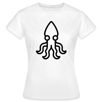 calmar - T-shirt Femme - blanc - Devant - AI Model Female 172 dark (172cm)