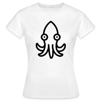 calmar - T-shirt Femme - blanc - Devant - AI Model Female 172 dark (172cm)