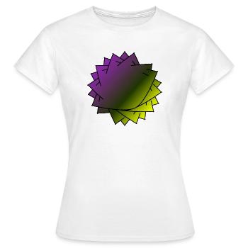 Gradient Leaf Spirale - Frauen T-Shirt - Weiß - Vorne - AI Model Female 172 dark (172cm)
