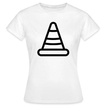 cône de signalisation - T-shirt Femme - blanc - Devant - AI Model Female 172 dark (172cm)