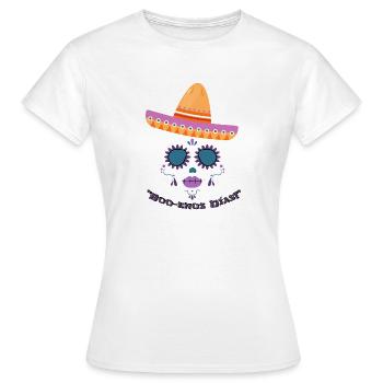 Dia muertos crâne en sucre - T-shirt Femme - blanc - Devant - AI Model Female 172 dark (172cm)