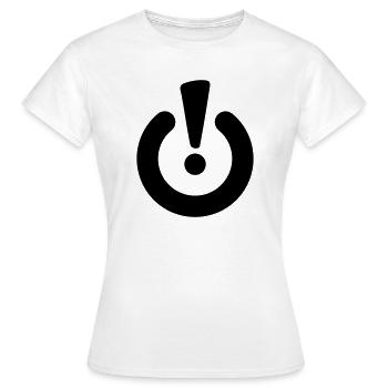 Standby Symbol – TV Strom Aus An Energiesparen - Frauen T-Shirt - Weiß - Vorne - AI Model Female 172 dark (172cm)