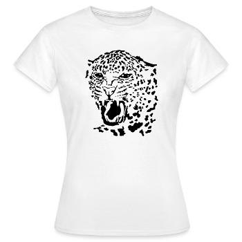 Leopard - Women's T-Shirt - white - Front - AI Model Female 172 dark (172cm)