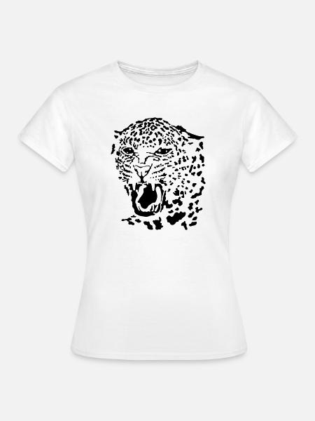 Leopard - Frauen T-Shirt - Weiß