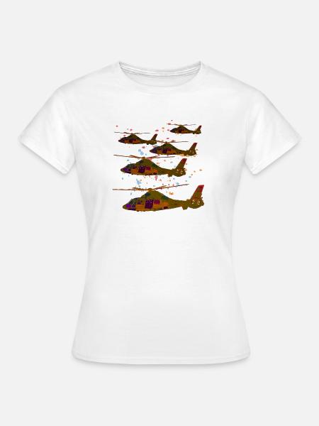 Hubschrauber im Flug - Frauen T-Shirt - Weiß