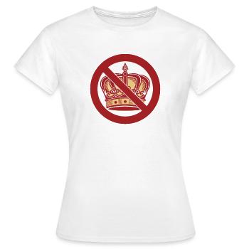 No Kings Movement No Kings with King Crown - Women's T-Shirt - white - Front - AI Model Female 172 dark (172cm)